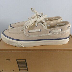 New Sperry Men's Seamate Boat Shoe Light Beige Khaki  8.5